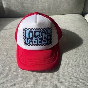 Red and White Kids Cap